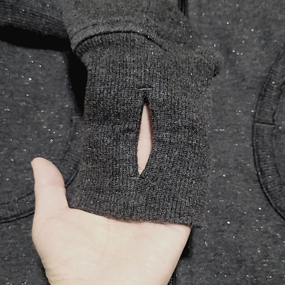 Lululemon Scuba Hoodie Dark gray with silver sparkle Size 4 - Picture 9 of 10